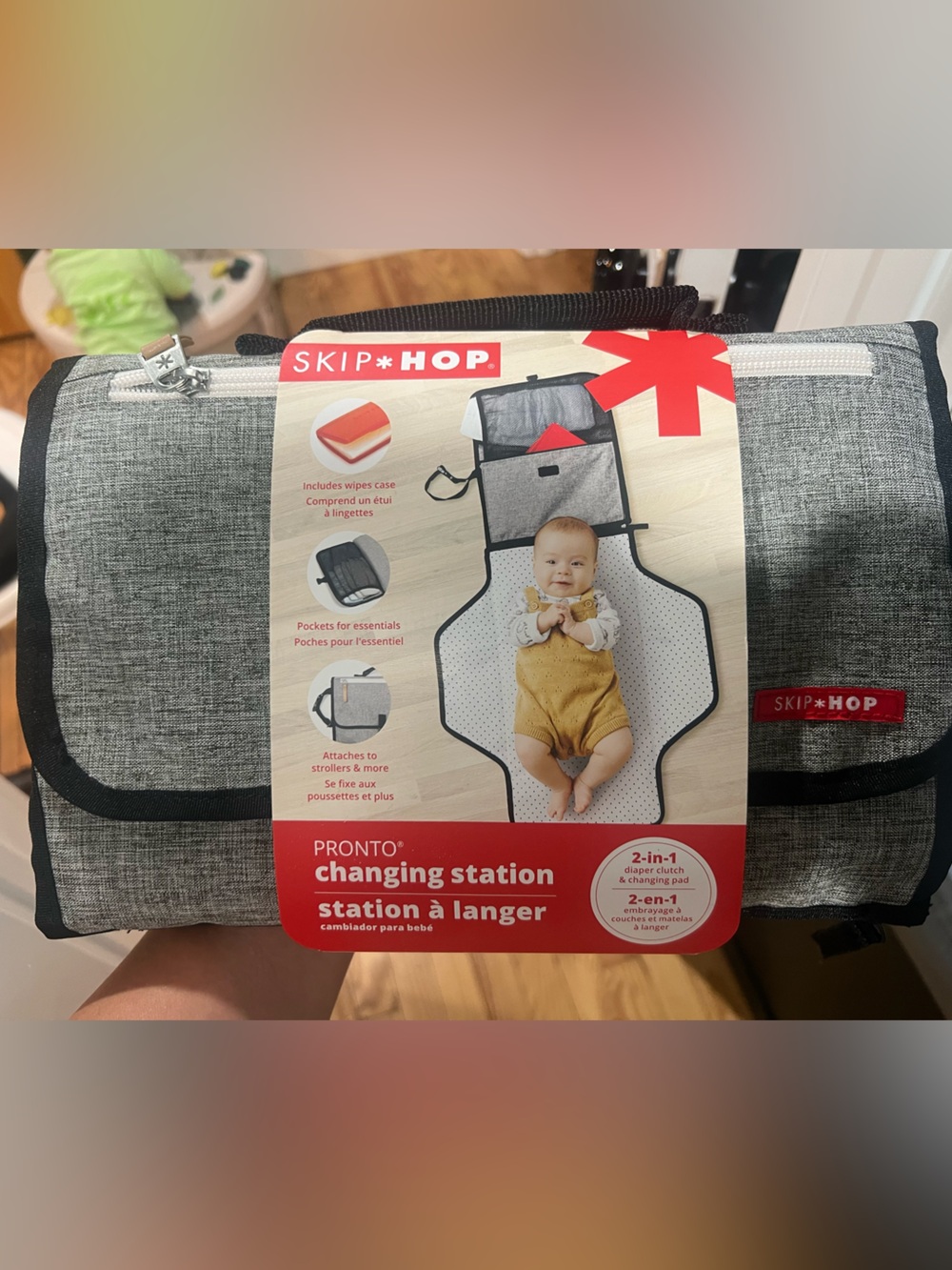 Skip Hop Gray & Black Pronto Portable Changing Station